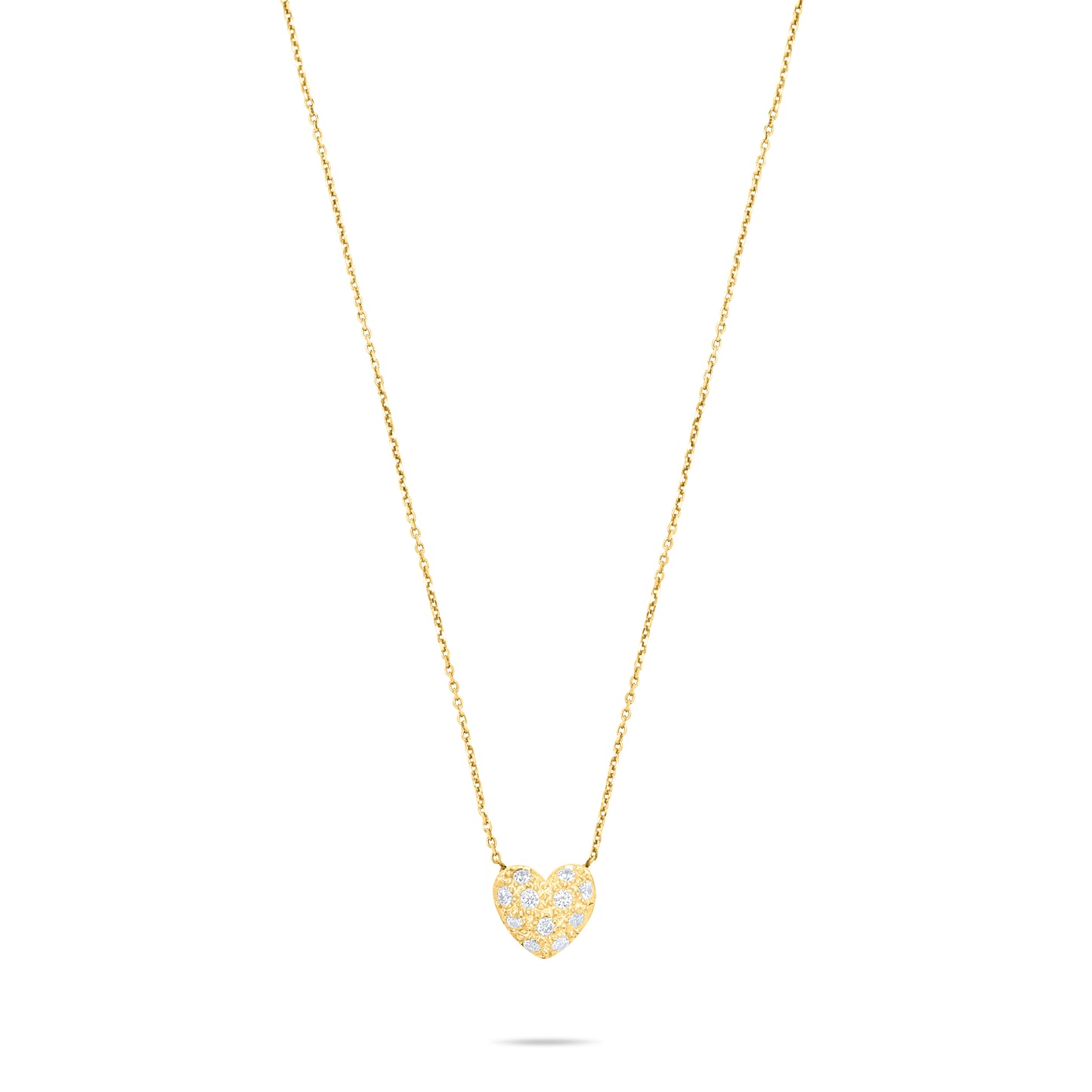 Pave Heart necklace  - Gold Plated