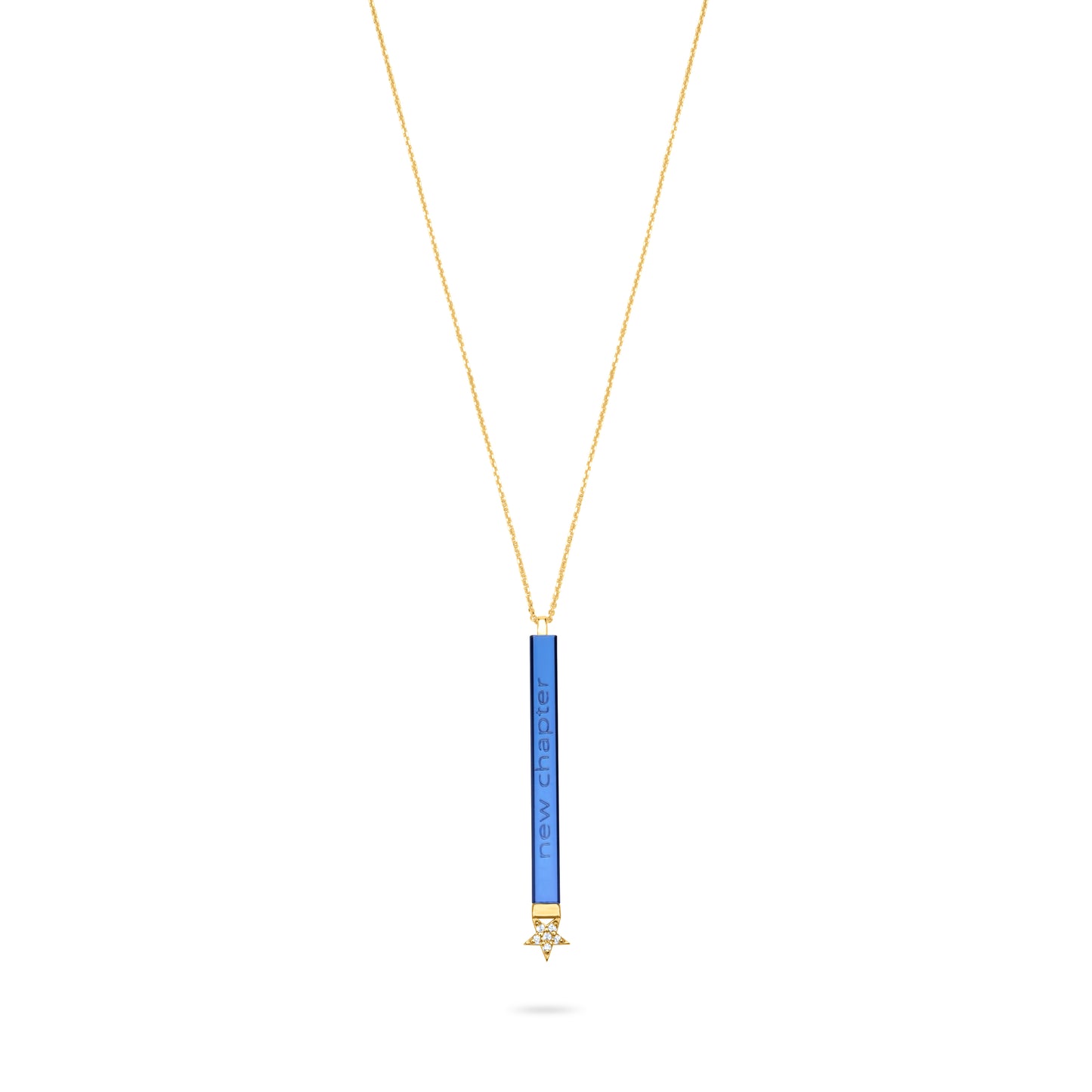 Blue Magic Wand 2025 necklace - Gold Plated