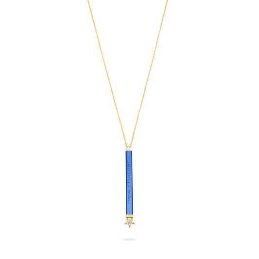 Blue Magic Wand 2025 necklace - Gold Plated