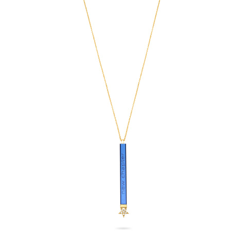 Blue Magic Wand 2025 necklace - Gold Plated