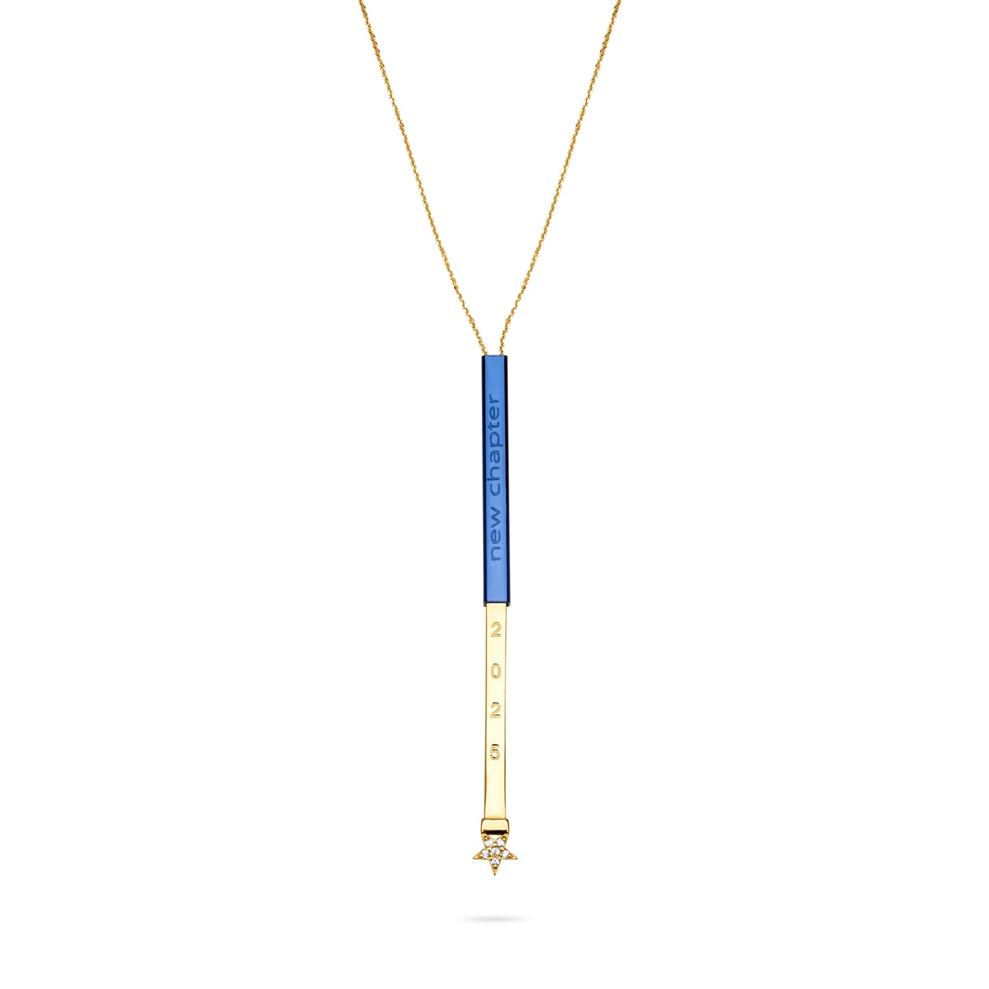 Blue Magic Wand 2025 necklace - Gold Plated