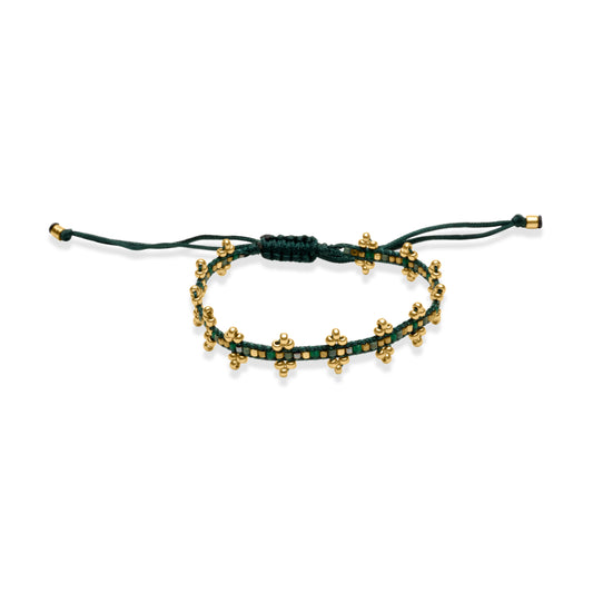 Thin Corona Bracelet - Dark Green