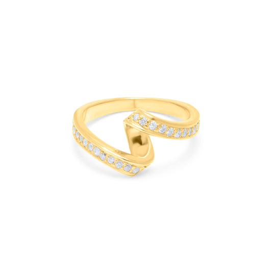 Delicate Ribbon Ring - Gold Plated