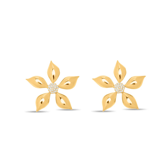 Daisy Stud Pair Earring - Gold Plated